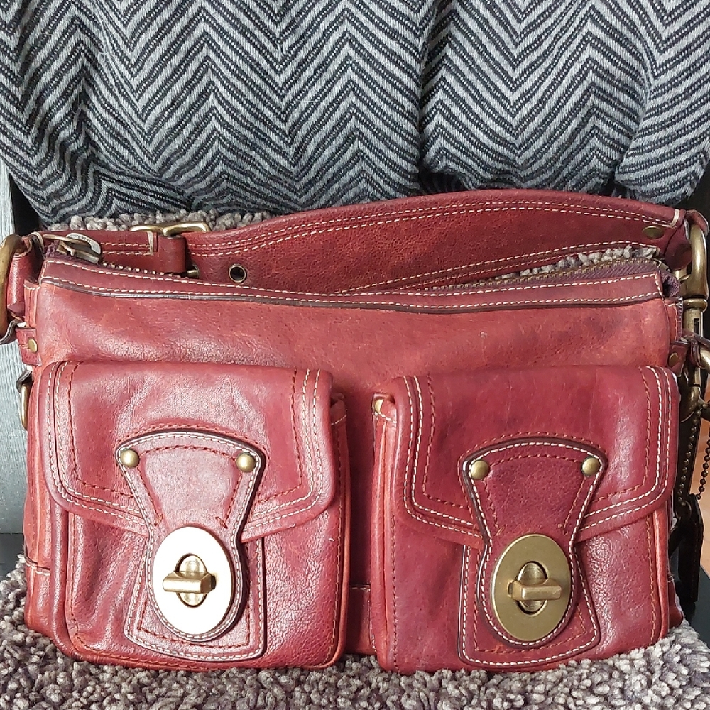 Vintage Coach Bag In Cognac Color